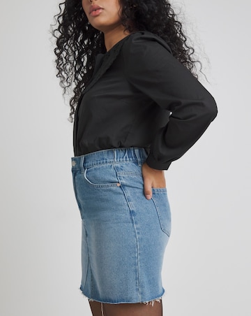 Light Mid Blue 5 Pocket Denim Mini Skirt