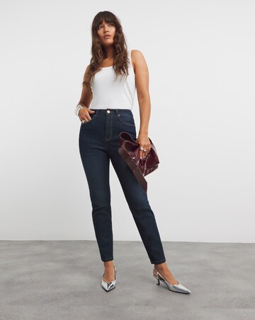 Dark Indigo Slim Mom Jeans