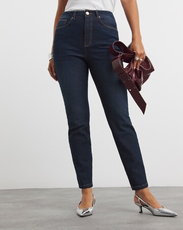 Dark Indigo Slim Mom Jeans