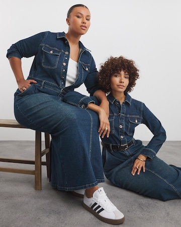 Dark Wash Maxi Denim Dress