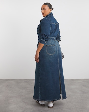 Dark Wash Maxi Denim Dress