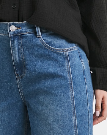 Simply Be Mid Wash Barrel Leg Jean