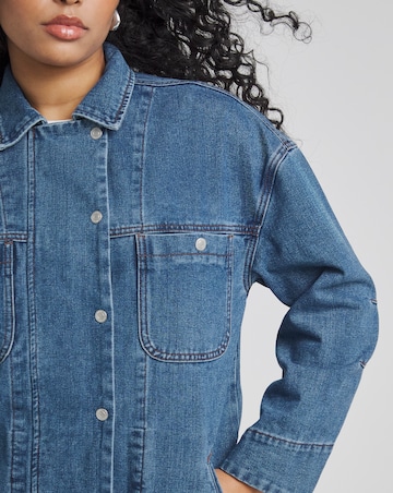 Simply Be Mid Wash Denim Workwear Jacket