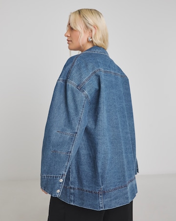Simply Be Mid Wash Denim Workwear Jacket