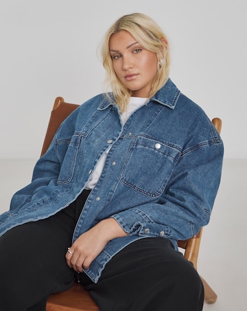 Simply Be Mid Wash Denim Workwear Jacket