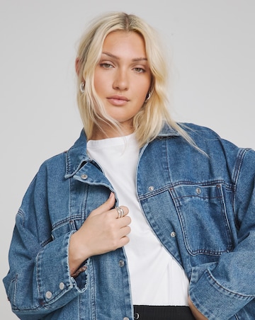 Simply Be Mid Wash Denim Workwear Jacket