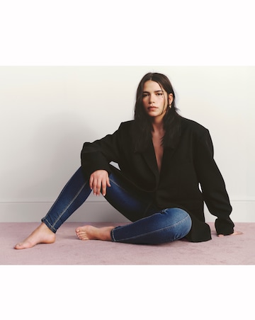 Indigo Stretch Seamed Skinny Jeggings