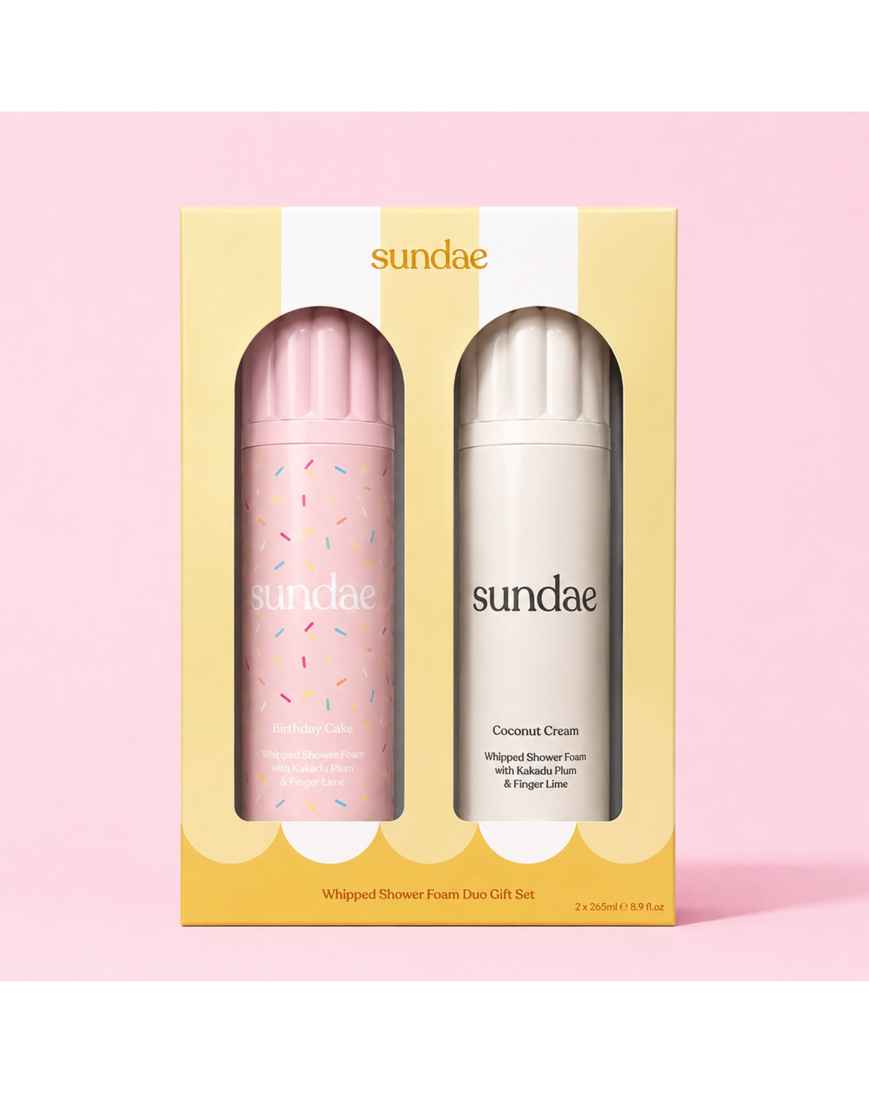 Sundae Birthday Cake & Coconut Cream Whipped Shower Foam Gift Set