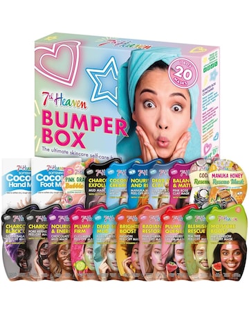 7th Heaven 20 Piece Bumper Face, Hair, Hands & Feet Mask Box