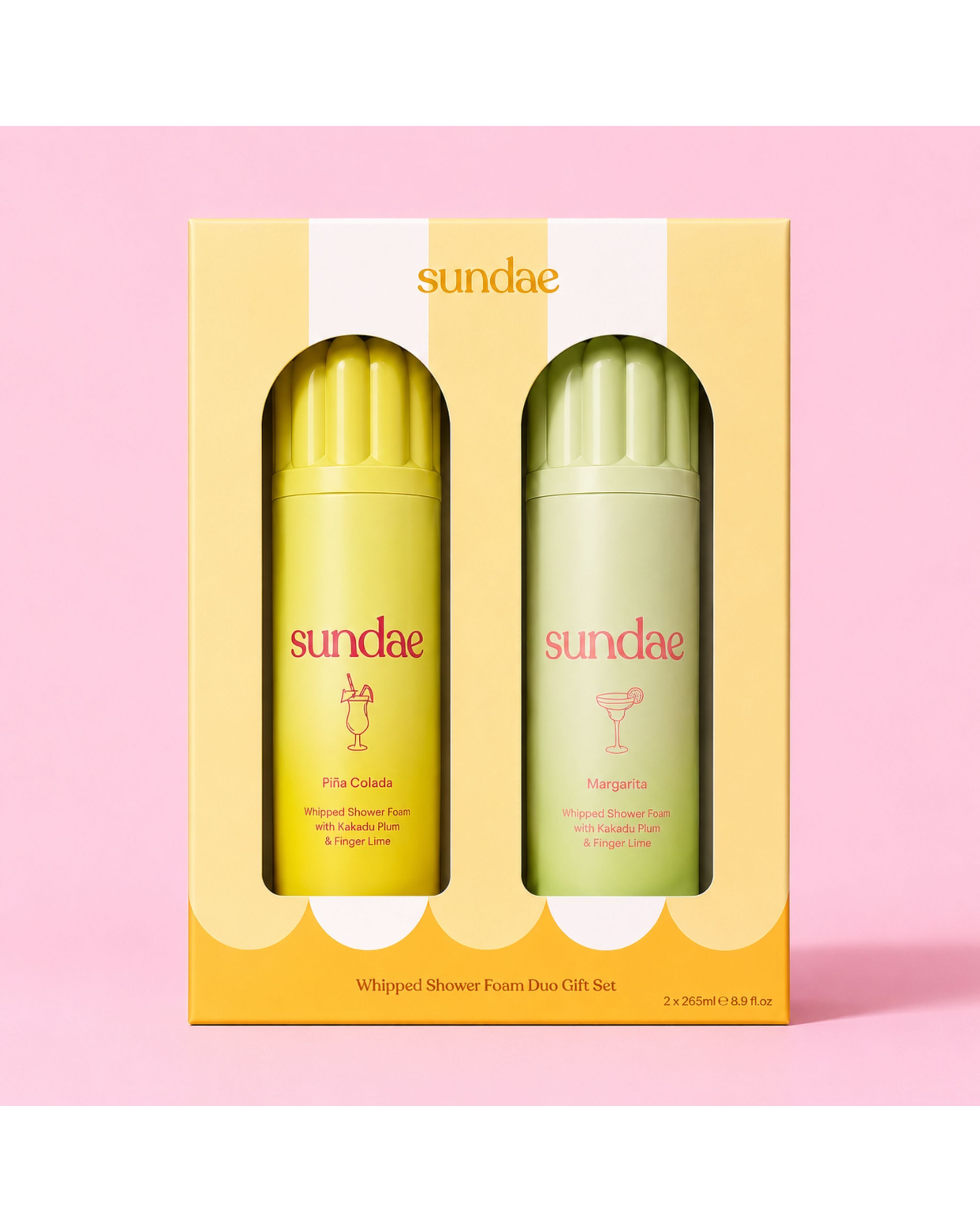 Sundae Margarita & Pina Colada Whipped Shower Foam Gift Set