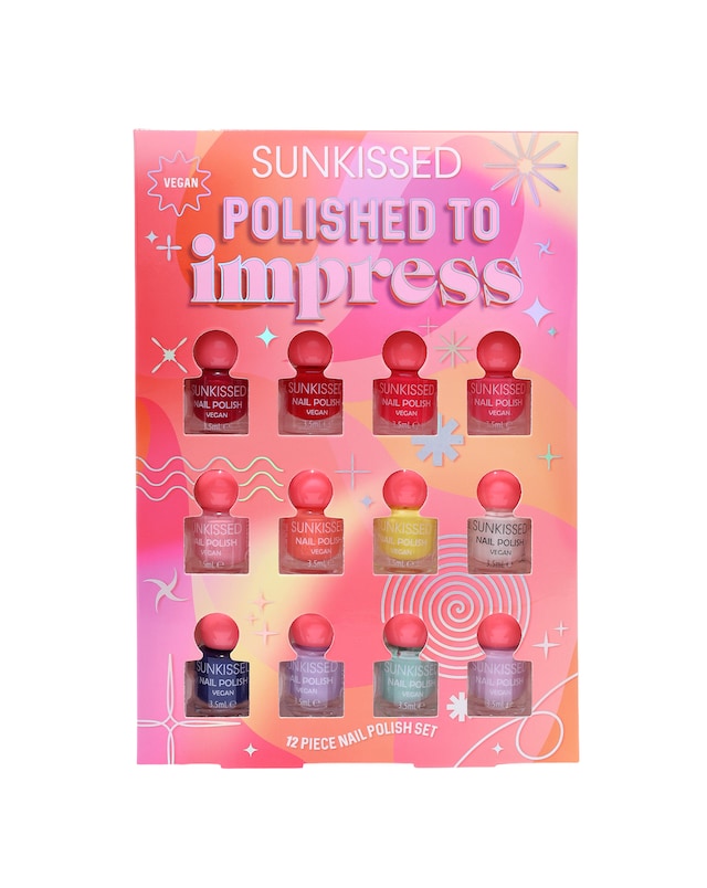 Sunkissed Polished To Impress 12-piece Nail Polish Gift Set