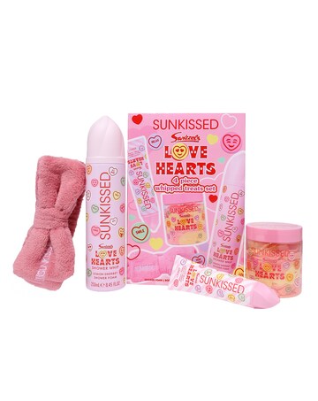 Sunkissed Love Hearts Body Butter, Soap & Scrub Gift Set with Headband