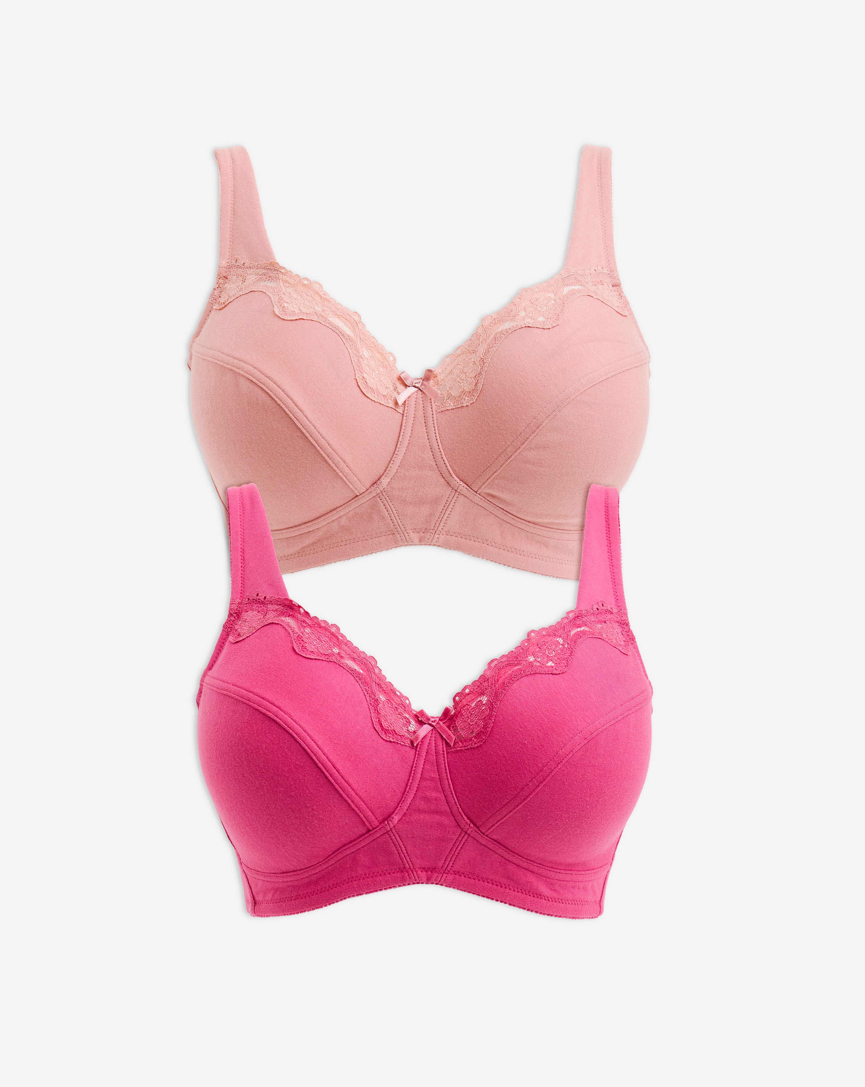 2 Pack Full Cup Non Wired Bras