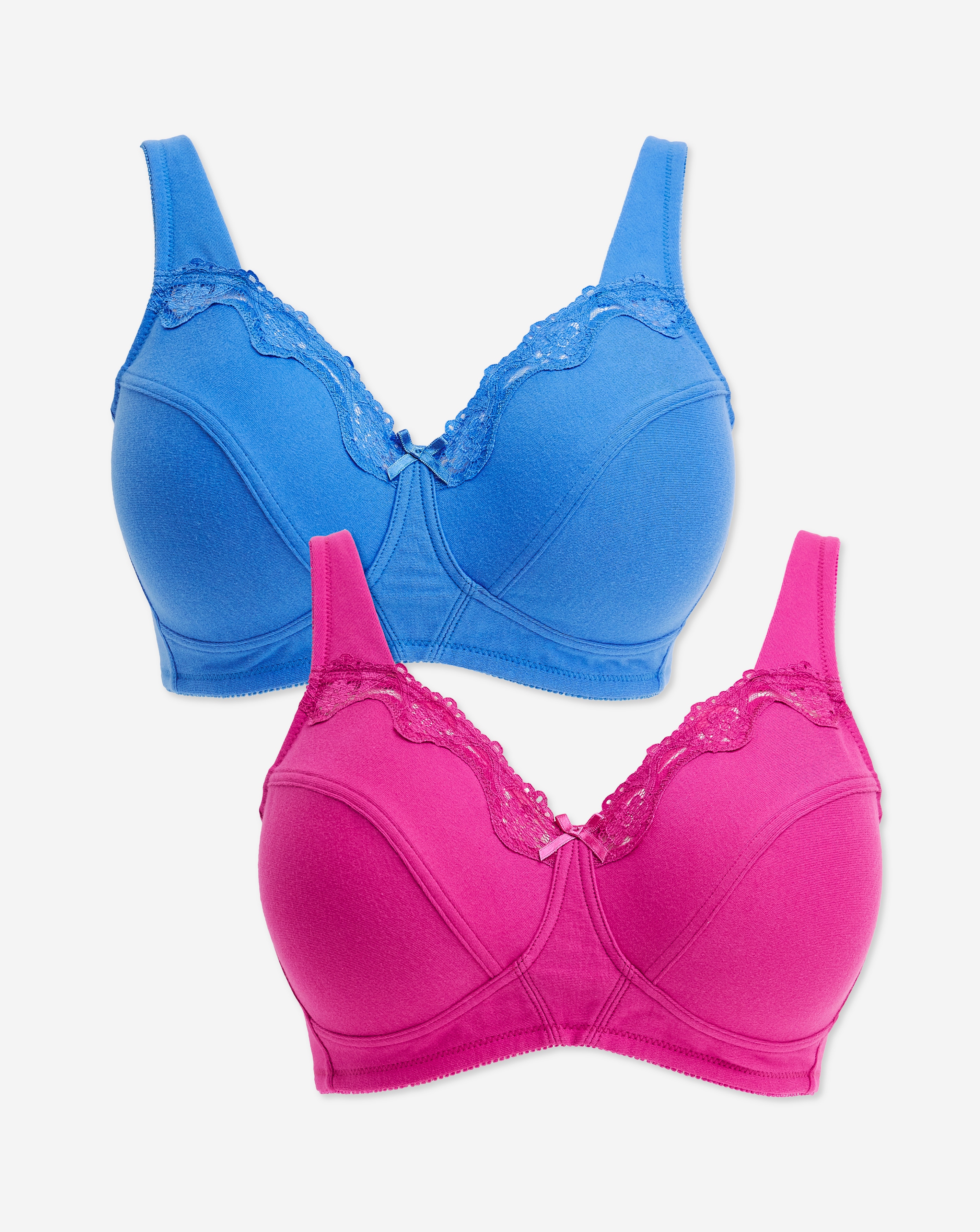 2 Pack Full Cup Non Wired Bras