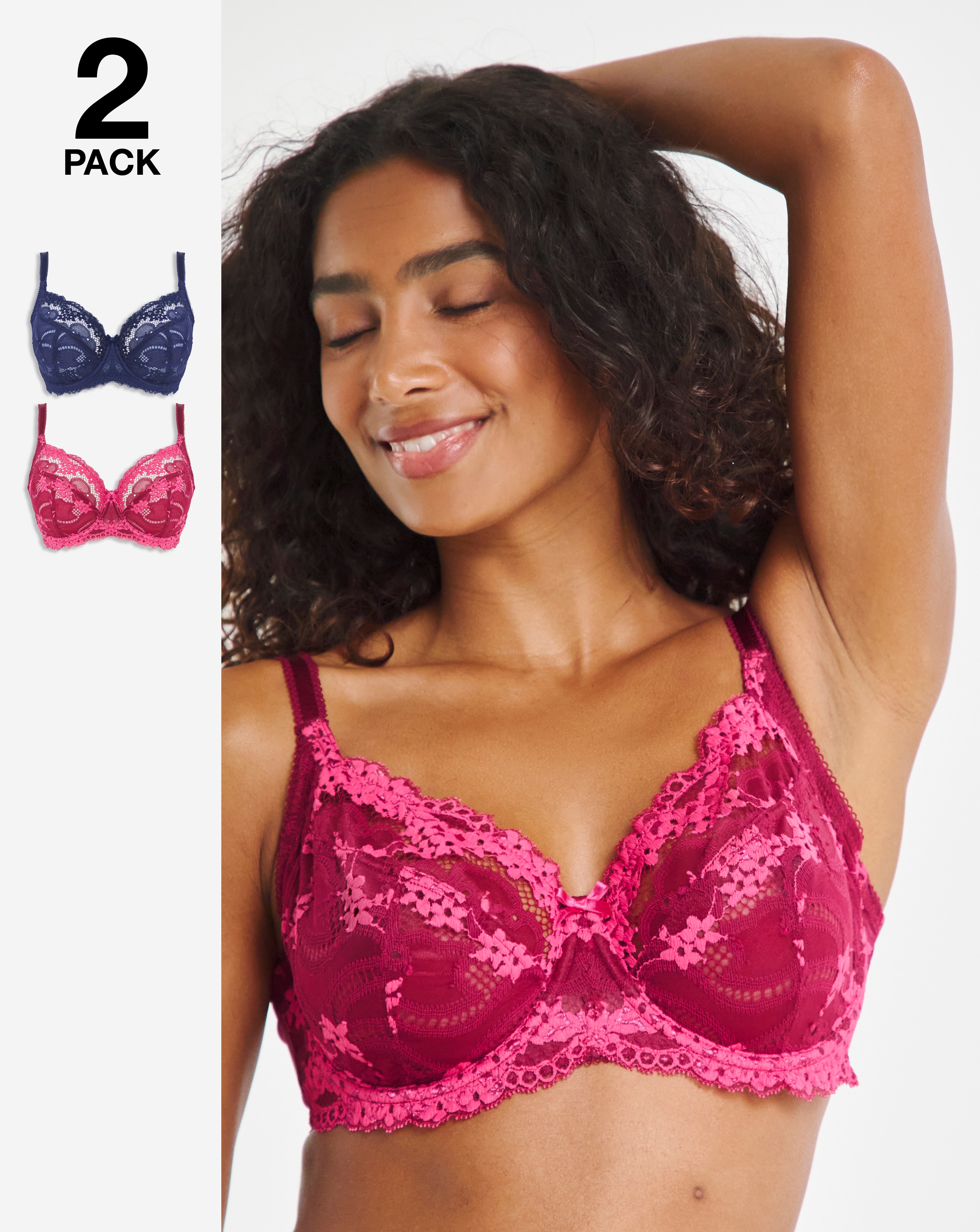 Grace Lace 2 Pack Full Cup Bra
