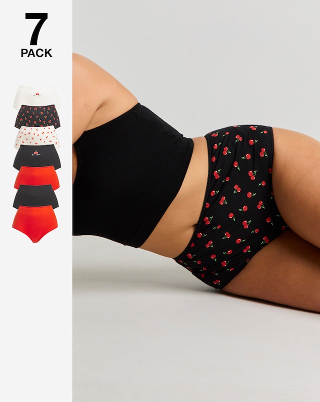 Pretty Secrets (7 Pack) Cotton Full Fit Brief Knickers