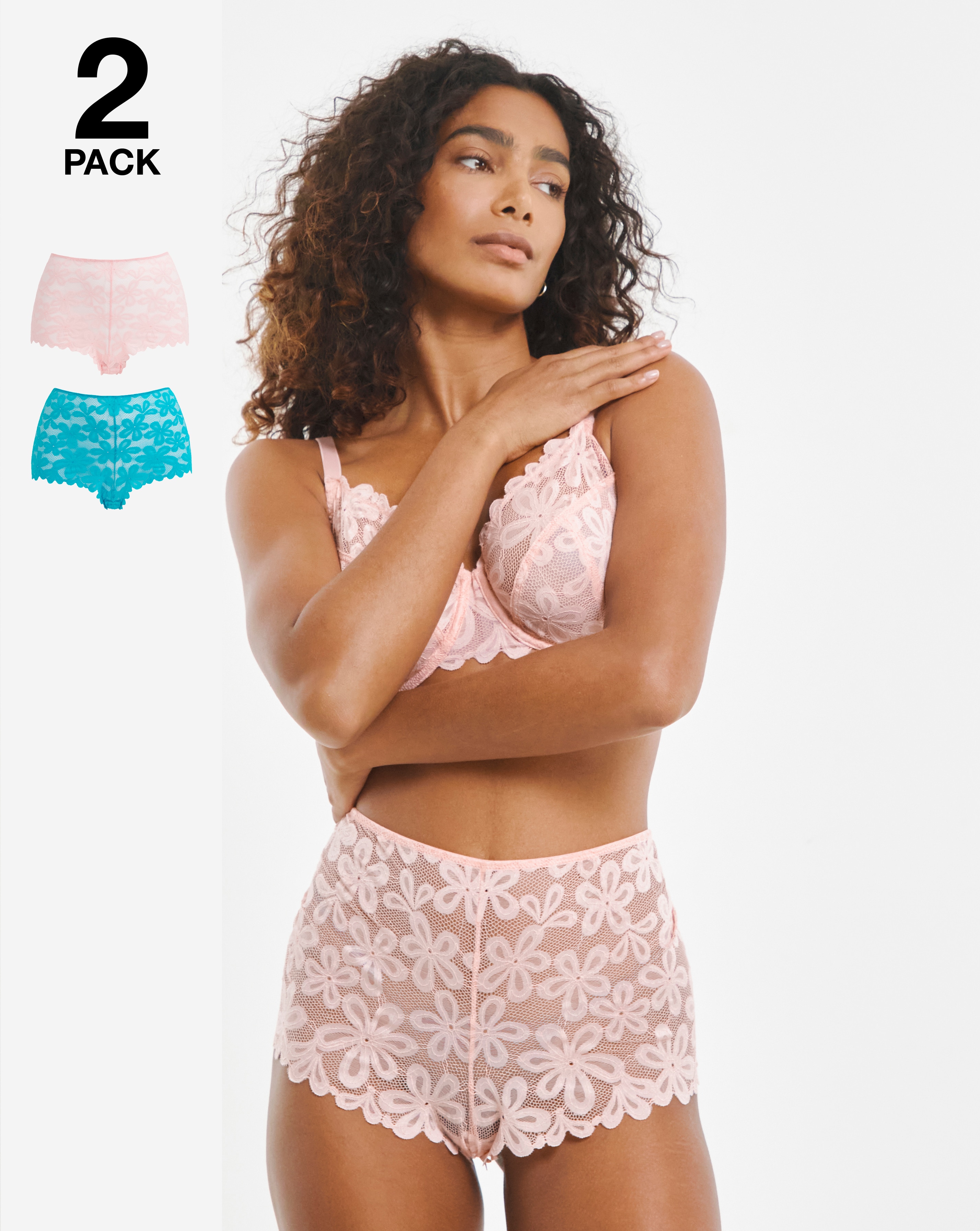 2 Pack Daisy Lace Shorts