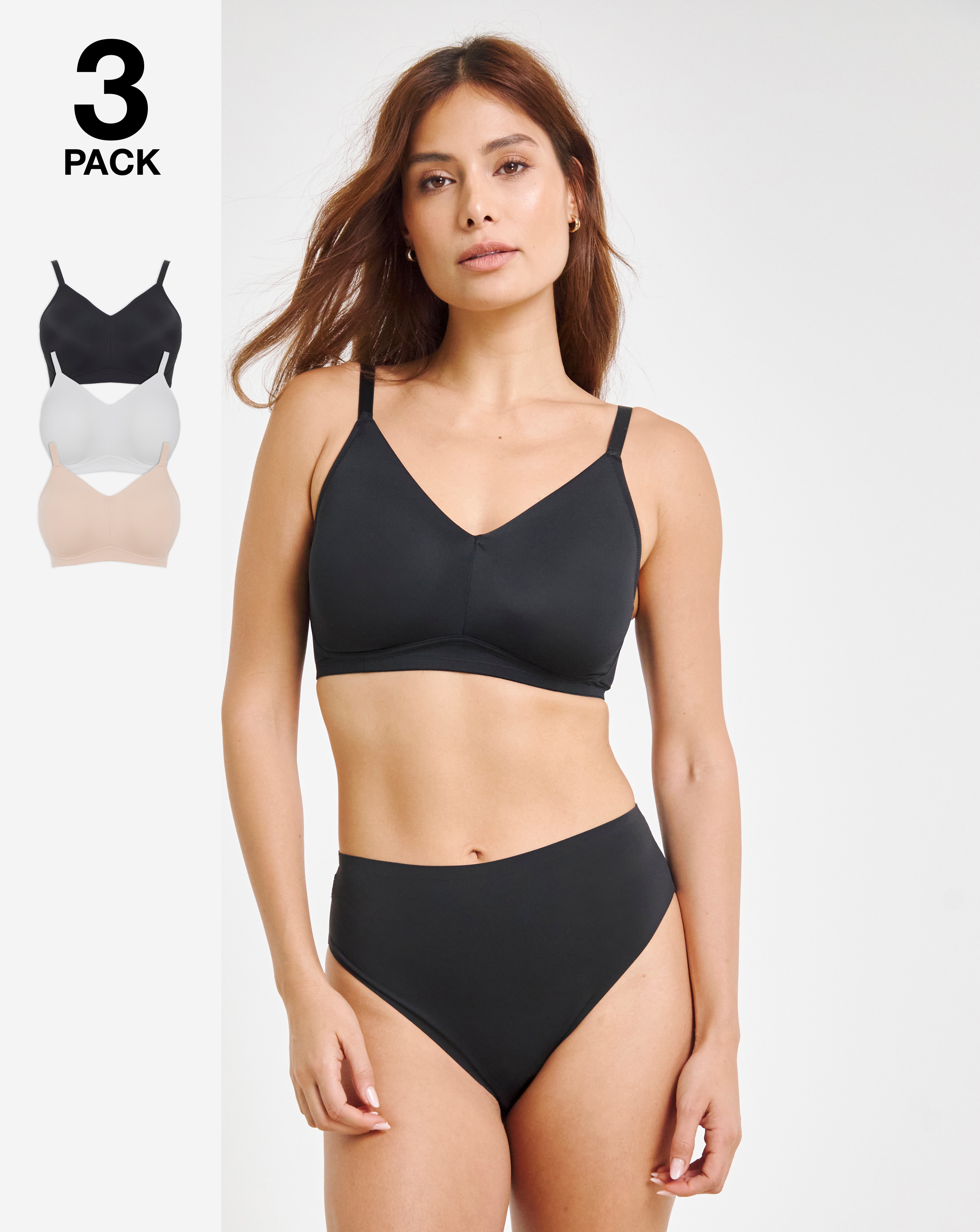 3 Pack Claire Micro Full Cup NW Bras