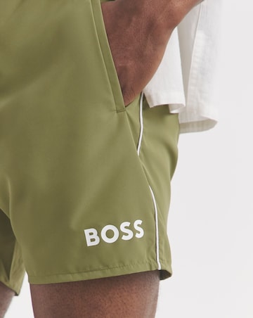 BOSS Starfish Side Stripe Swimshort - Green