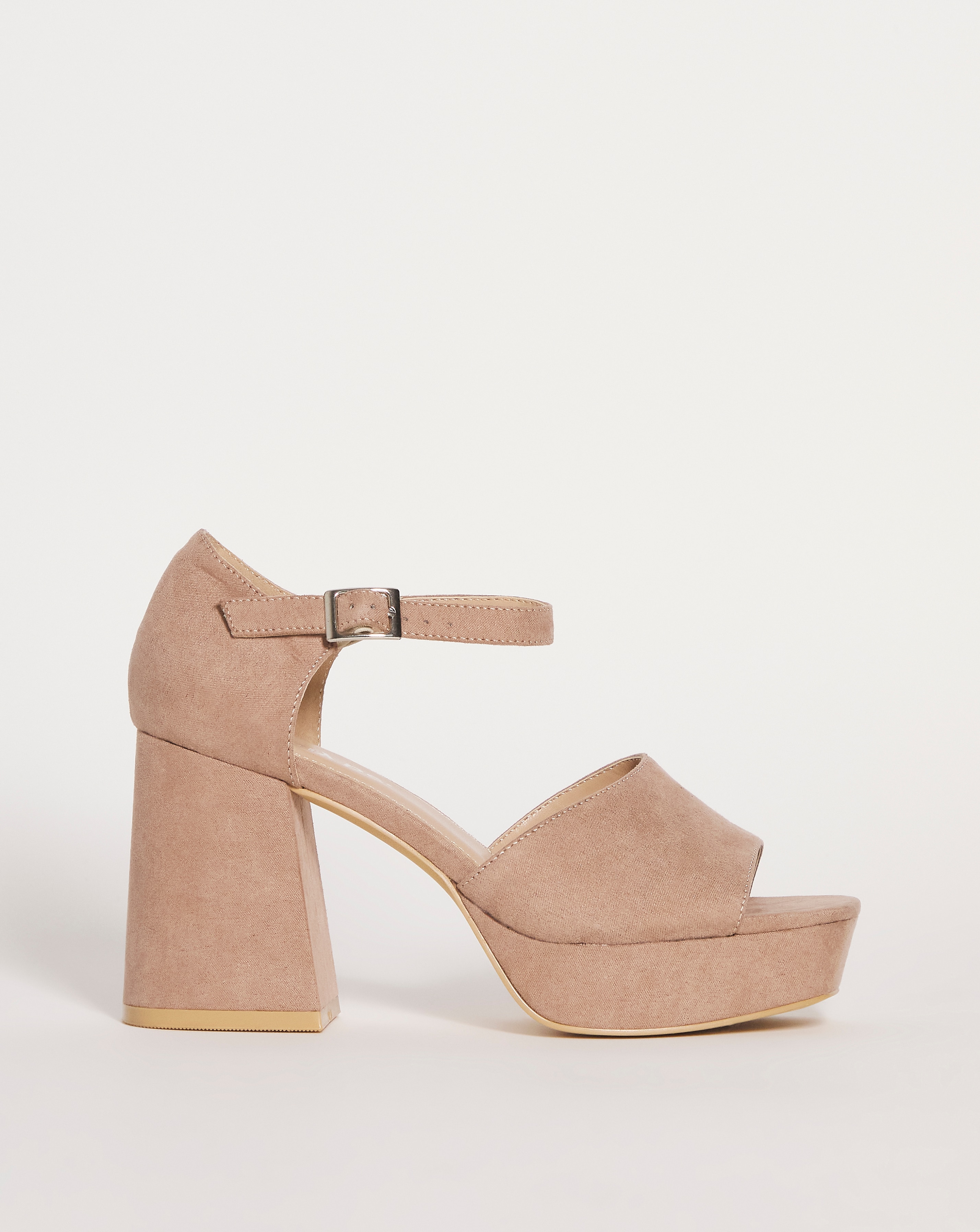 Heeled Platform Sandals Ex Wide Fit