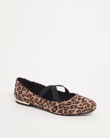 Collette Elasticated Crossover Ballerina - Extra Wide Fit (EEE)