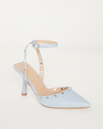 Hanny Studded Heel Court Shoe - Wide Fit (E)