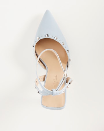 Hanny Studded Heel Court Shoe - Wide Fit (E)