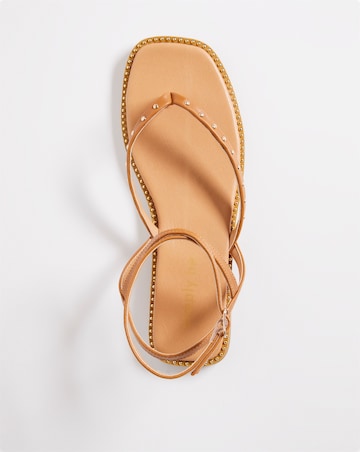 Stassie Studded Gladiator Sandal - Wide Fit (E)