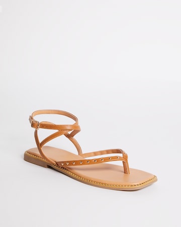 Stassie Studded Gladiator Sandal - Wide Fit (E)