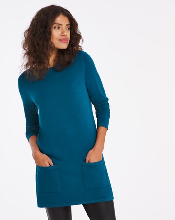 Slash Neck Tunic With Pockets