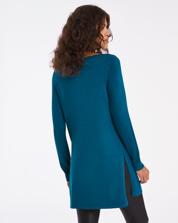 Slash Neck Tunic With Pockets