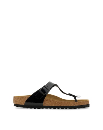 Birkenstock Gizeh Black Patent Sandals - Standard Fit (D)