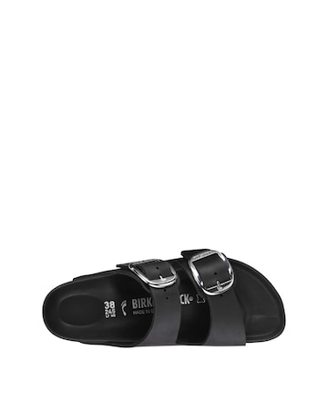 Birkenstock Arizona Black Oiled Leather Big Buckle Sandals - Standard Fit (D)