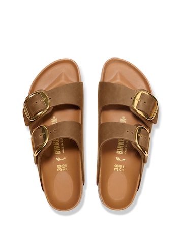 Birkenstock Arizona Oiled Cognac Leather Big Buckle Sandals - Standard Fit (D)