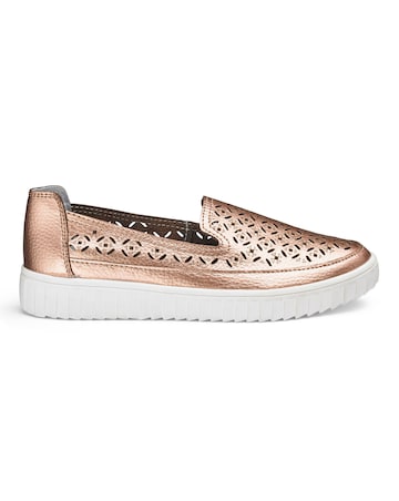 Cushion Walk Slip on Shoes Cut Out Detail Extra Wide EEE Fit