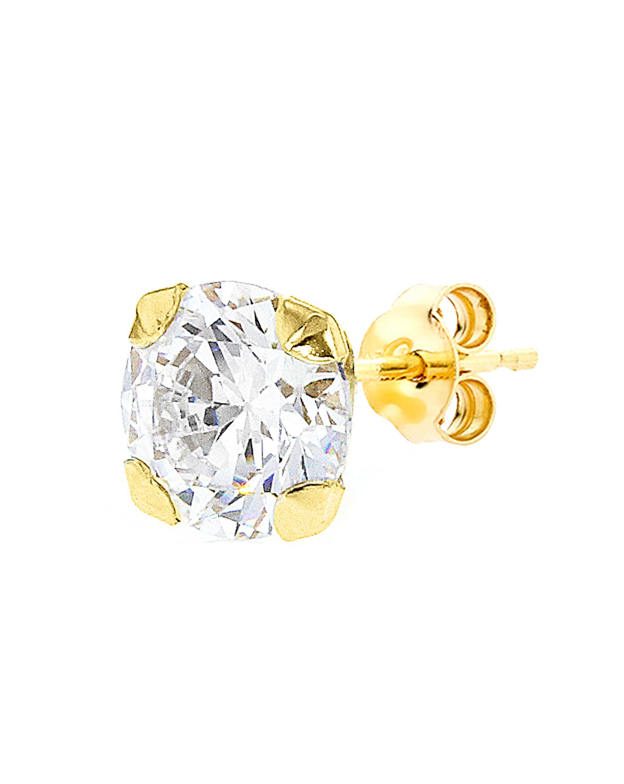 9Ct Gold Gents Round Stud Earring