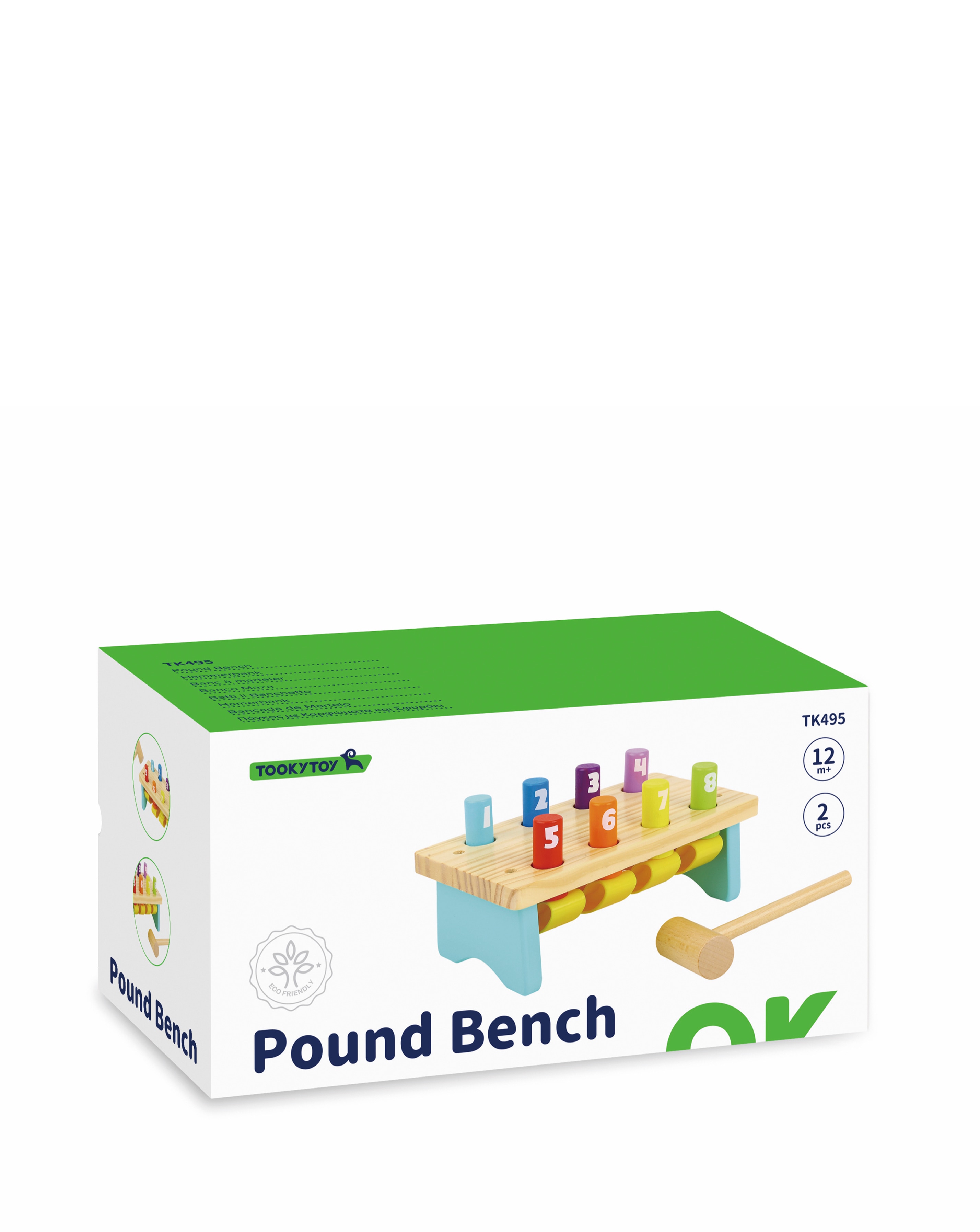 Tooky Toy Wooden Knock Bench