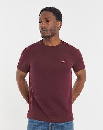 BOSS Short Sleeve Chest Logo T-Shirt - Burgundy