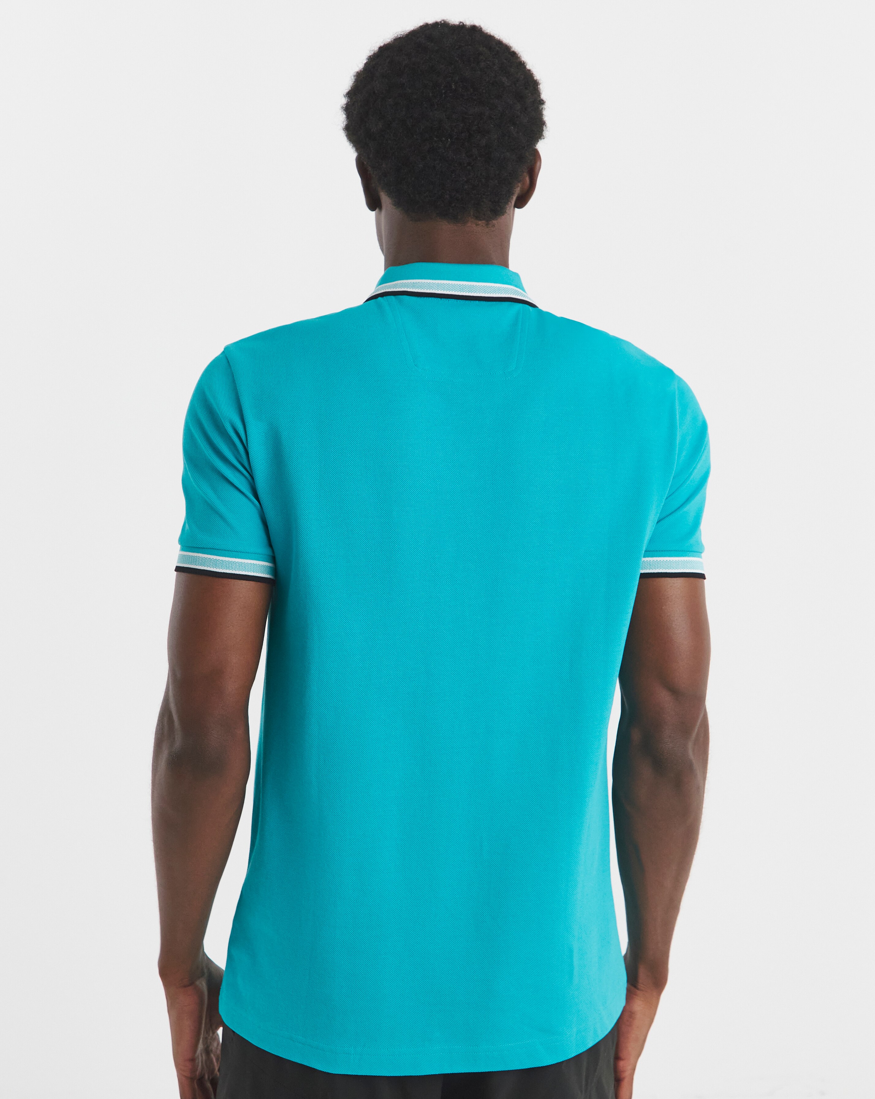 BOSS Classic Short Sleeve Paddy Polo - Turquoise | JD Williams