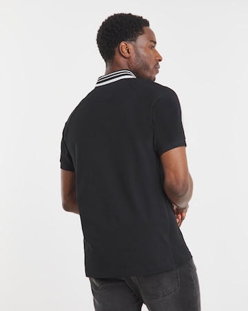 BOSS Short Sleeve Paddy Rib Polo - Black