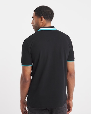 BOSS Short Sleeve Paddy Heritage Tipped Polo - Black