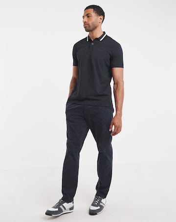 BOSS Short Sleeve Paddy Heritage Tipped Polo - Navy