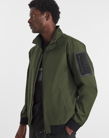 BOSS Arm Patch Lightweight Jacket - Forest Green