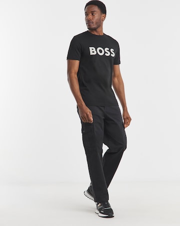 BOSS Short Sleeve Large Logo T-Shirt - Black