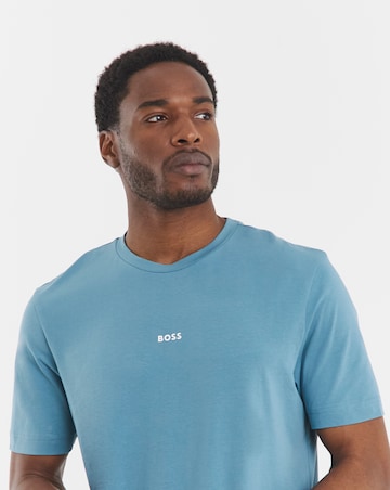 BOSS Short Sleeve Centre Logo T-Shirt - Blue