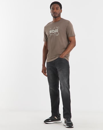 BOSS Short Sleeve Graphic Logo T-Shirt - Dark Beige
