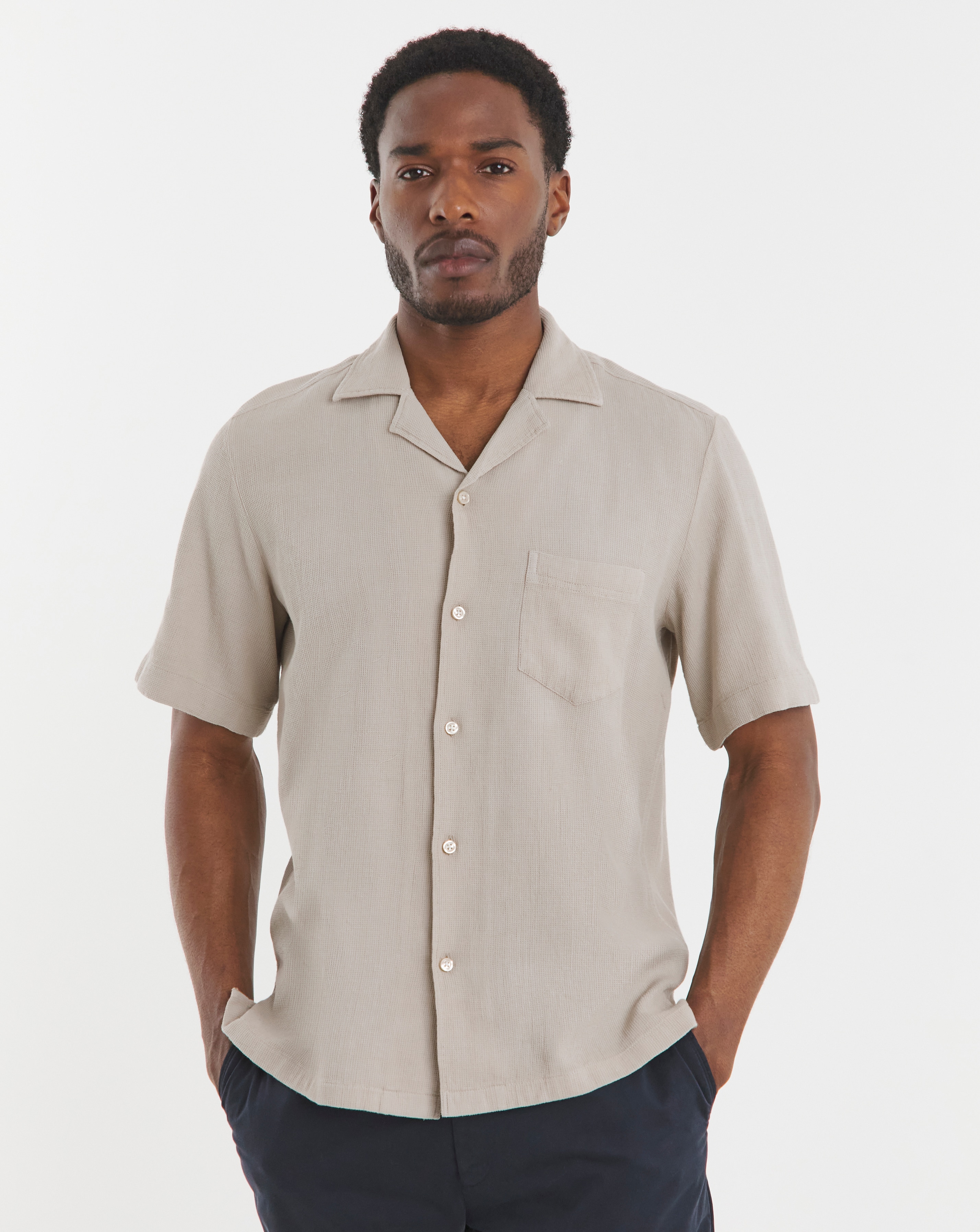 Boss Short Sleeve Textured Shirt