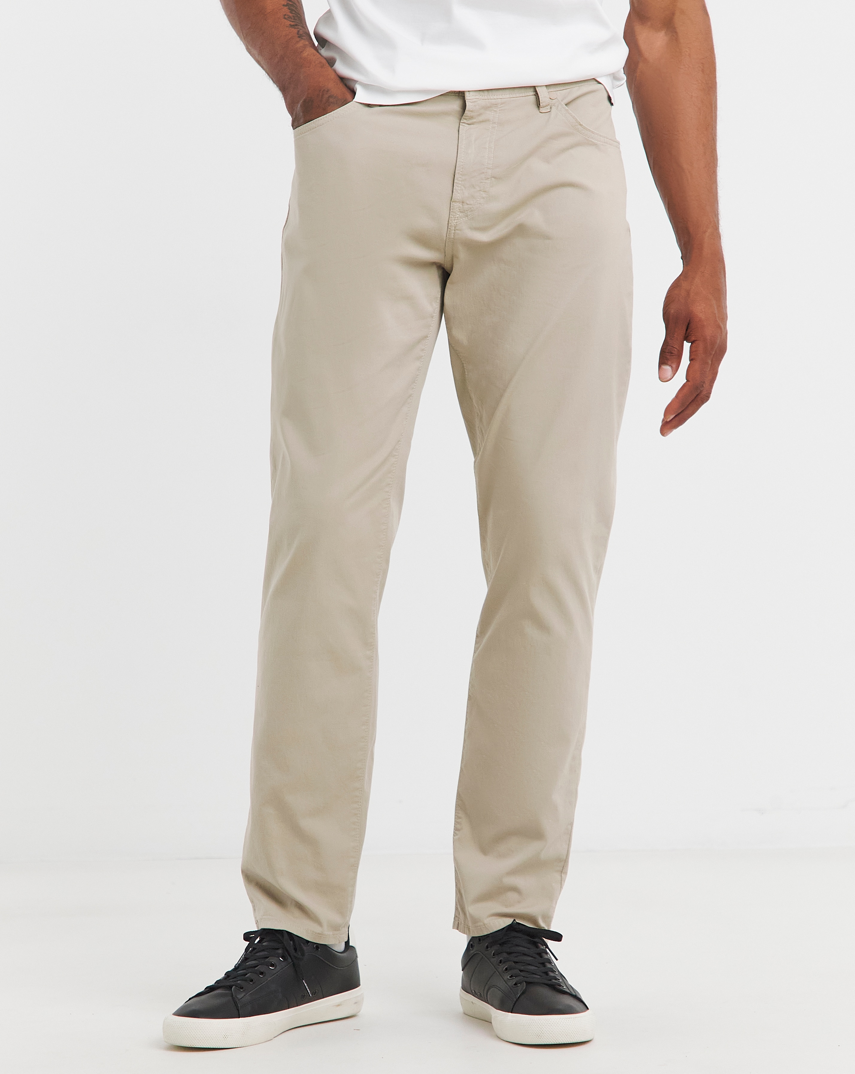 BOSS Classic 5 Pocket Trouser in Beige