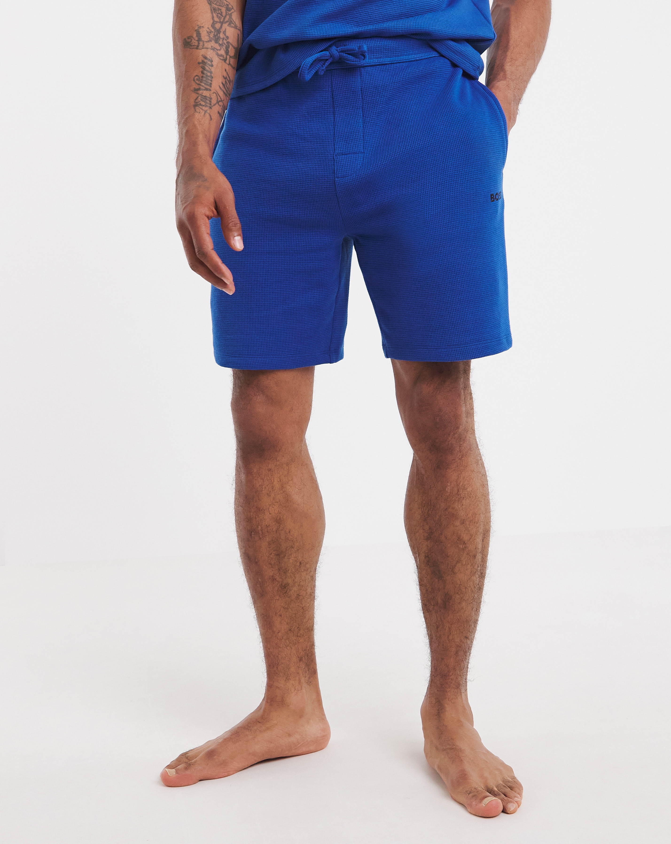 BOSS Waffle Lounge Short in Bright Blue