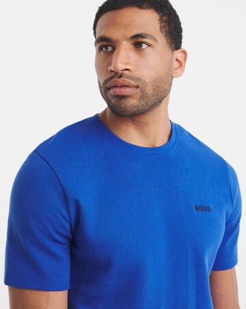 BOSS Short Sleeve Waffle Lounge T-Shirt - Bright Blue